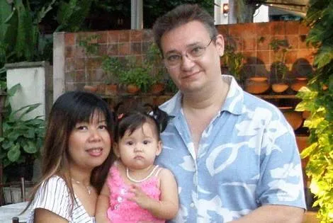 Michel, Jay et Jasmine bébé — la famille JMJ à ses débuts